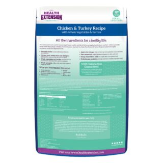 Health Extension Dry Dog Food Grain Free Chicken & Turkey Recipe; 10lbs. - Image 2