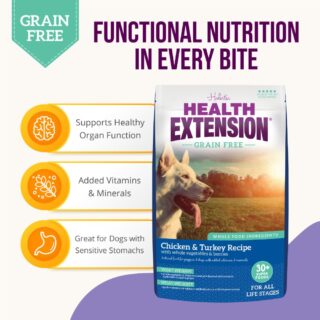 Health Extension Dry Dog Food Grain Free Chicken & Turkey Recipe; 10lbs. - Image 3