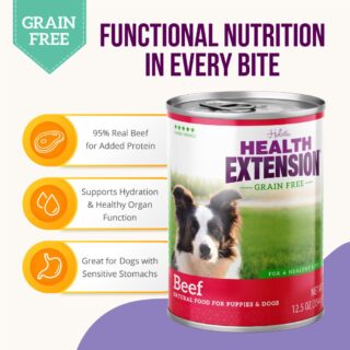 Health Extension Grain-Free Beef Canned Dog Food, 12.5-oz, case of 12 - Image 4