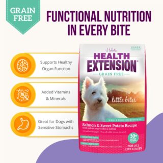 Health Extension Dry Dog Food Grain Free Salmon & Sweet Potato Little Bites - Image 3