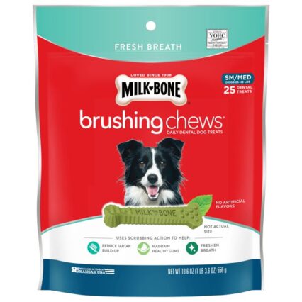 Milk-Bone Brushing Chews Dog Treat Small/Medium Dogs; 25 Count