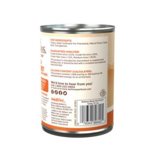 Wellness Ninety-Five Percent Turkey Grain-Free Canned Dog Food, 13.2-oz, case of 12 - Image 2