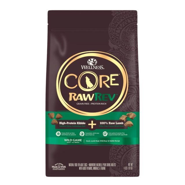 Wellness CORE RawRev Grain Free Wild Game Raw Lamb Recipe Dry Dog Food