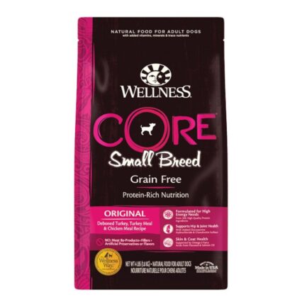 Wellness CORE Grain-Free Small Breed Turkey & Chicken Recipe Dry Dog Food, 4-lb bag